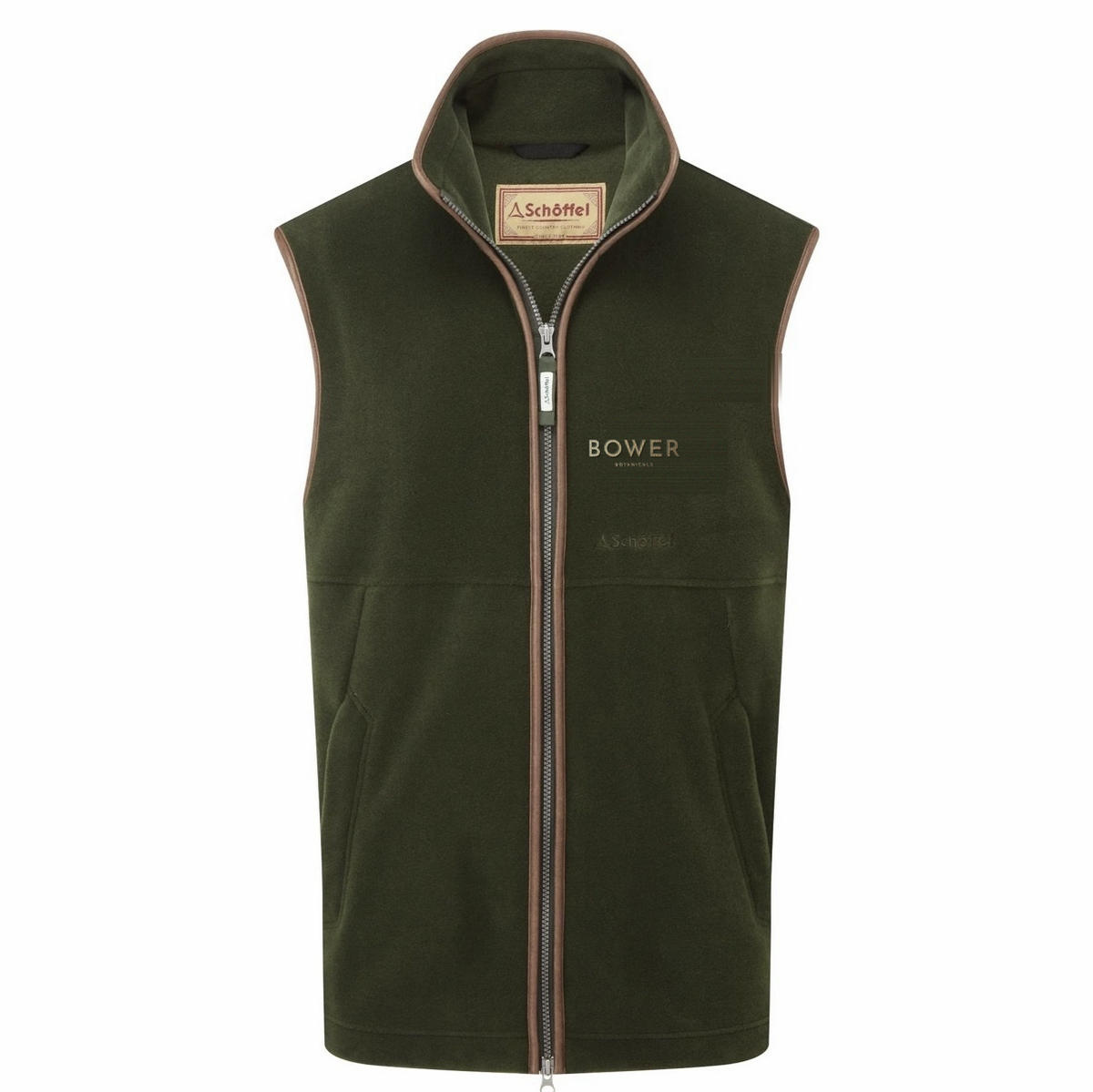 Bower x Schöffel Oakham Fleece Gilet in Dark Olive